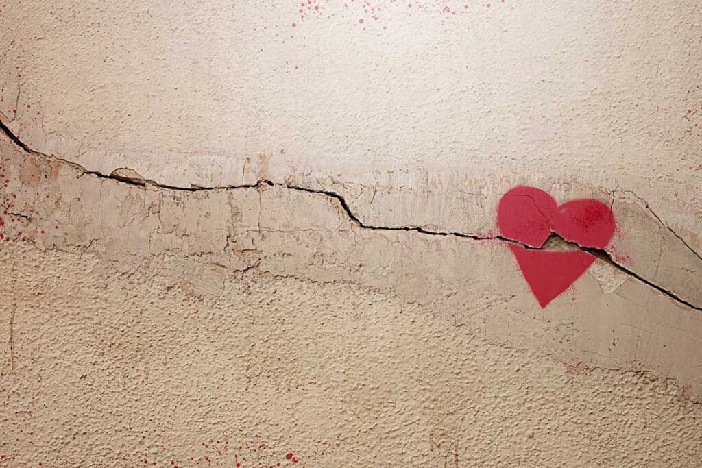 Cracked Wall Heart